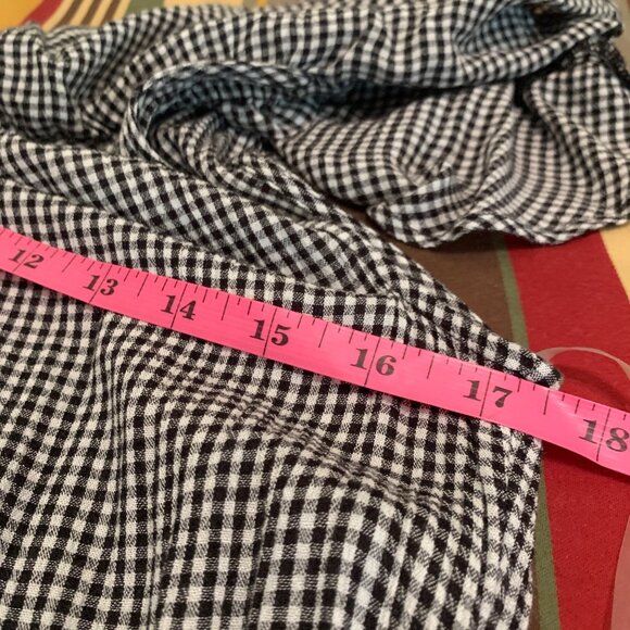 AE Women's Jumpsuit BLK WH Gingham One-Shoulder Cropped Wide-Leg M Countrycore - Picture 11 of 16